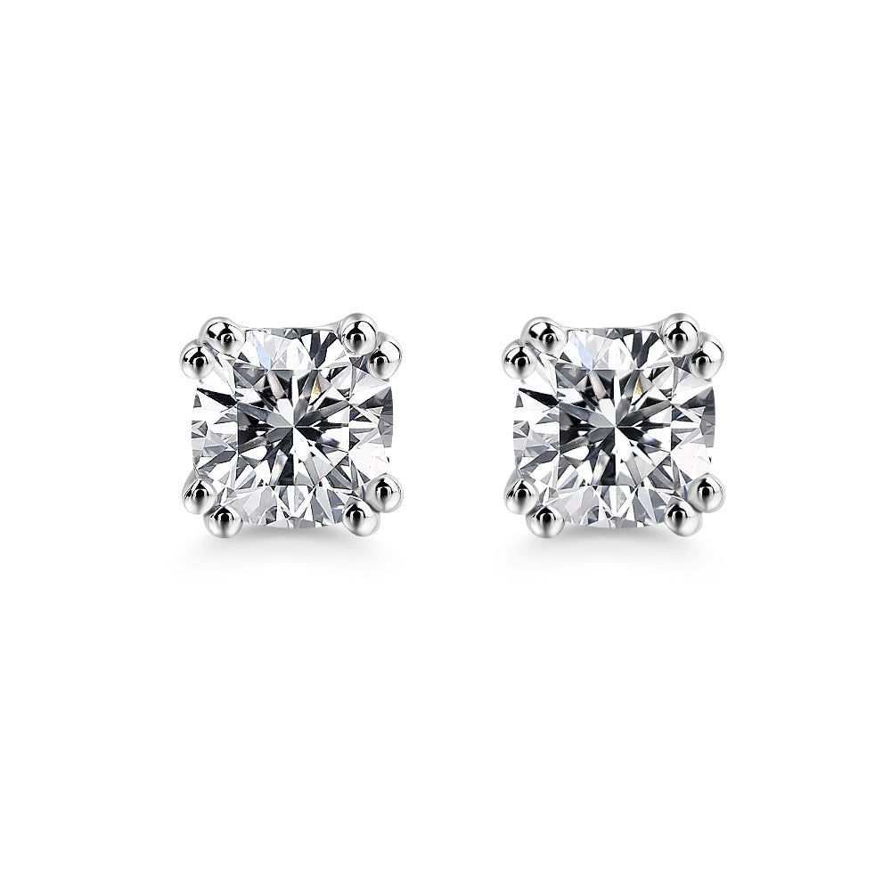 Bridal Sets Australia  1.00ct each, Cushion Cut Moissanite Stud Earrings, 925 Sterling Silver