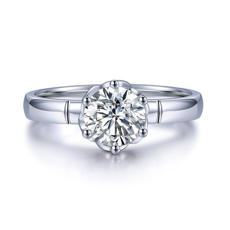 Women's Wedding Rings Australia  Classic Round Cut Moissanite Engagement Ring