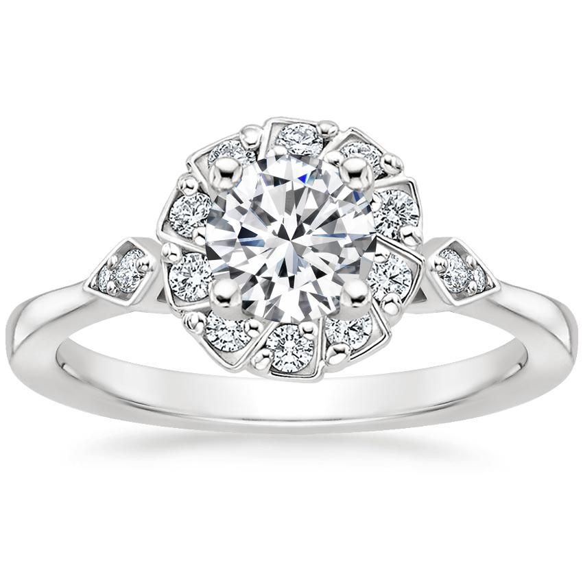 Custom Wedding Rings Adelaide  Lab-Diamond, Vintage Round Cut Halo Engagement Ring