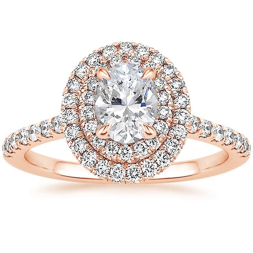 Engagement Rings Online Australia  Oval Cut Moissanite Double Halo Engagement Ring, Tiffany Style