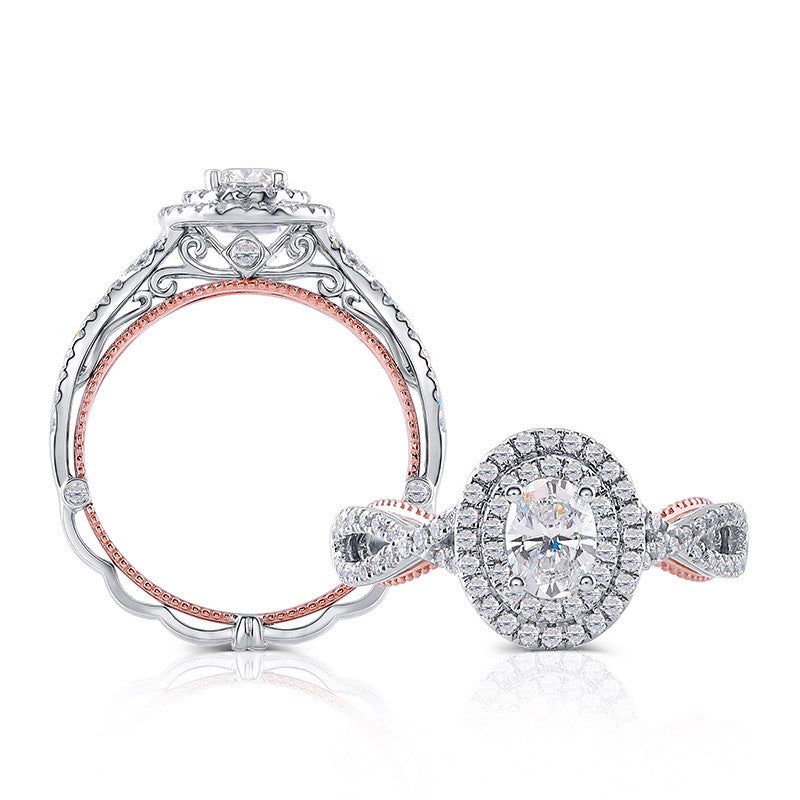 Wedding Earrings Singapore  Oval Cut Moissanite, Classic Halo Engagement Ring