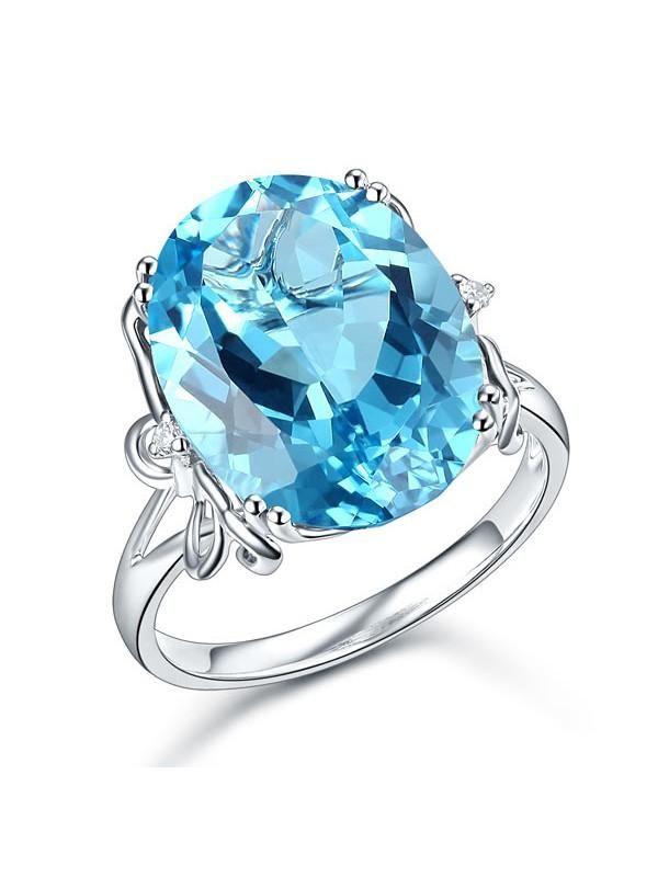 Wedding Live Bands Singapore  10.30ct Oval Cut Luxury Blue Topaz Dress Ring, Available in All Metals