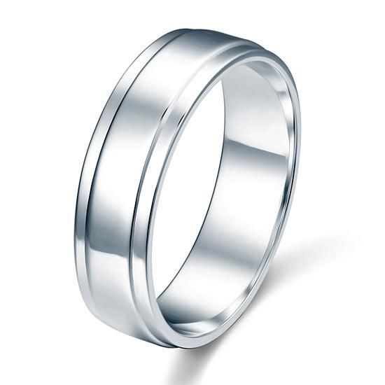 Gold Wedding Ring Price In Kuwait  Men's Contemporary Wedding Band Set In Solid Sterling Silver 925