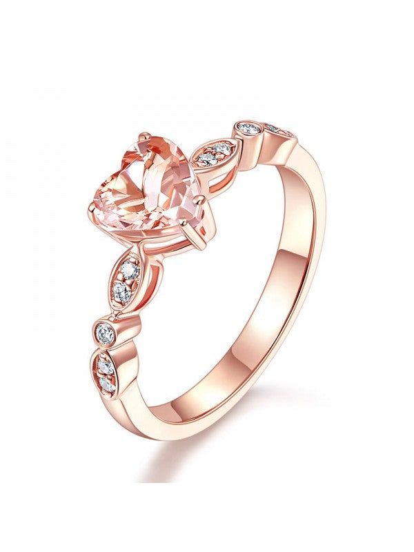 Wedding ring Saudi Arabia  1.20ct Rose Gold, Heart Shaped Morganite Engagement Ring, Available in All Metals