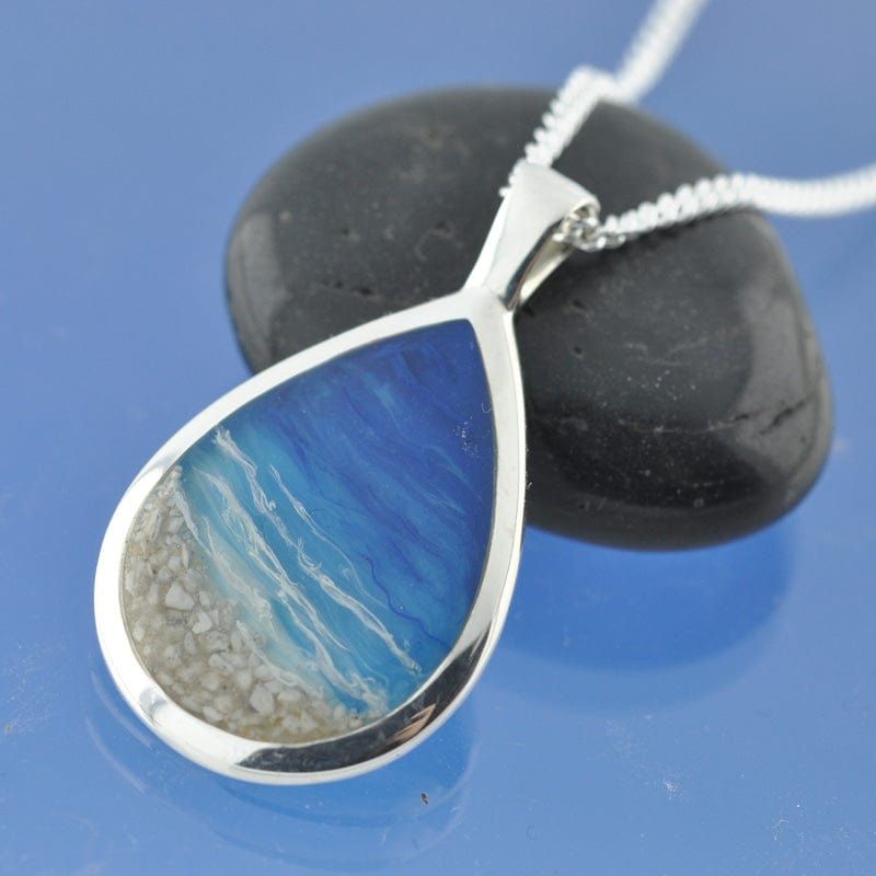 Cremation Ash Necklace - Tear Drop Dream Beach