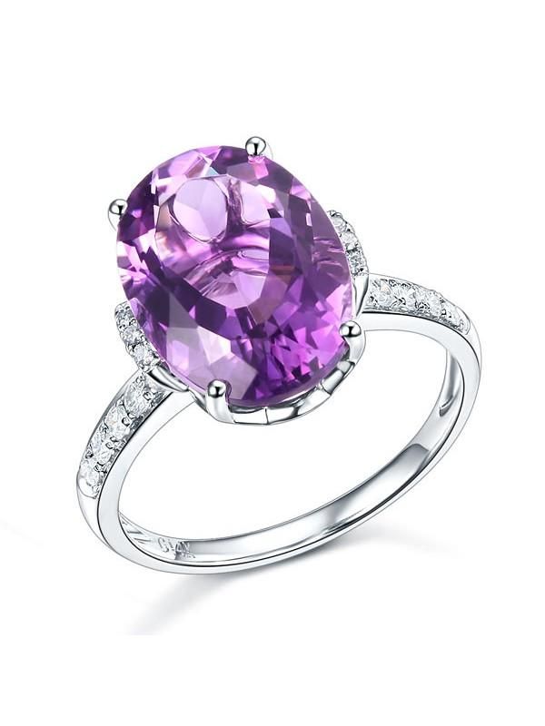 Wedding Ring Saudi Arabia  5.75ct Oval Cut Luxury Amethyst Dress Ring, Available in All Metals