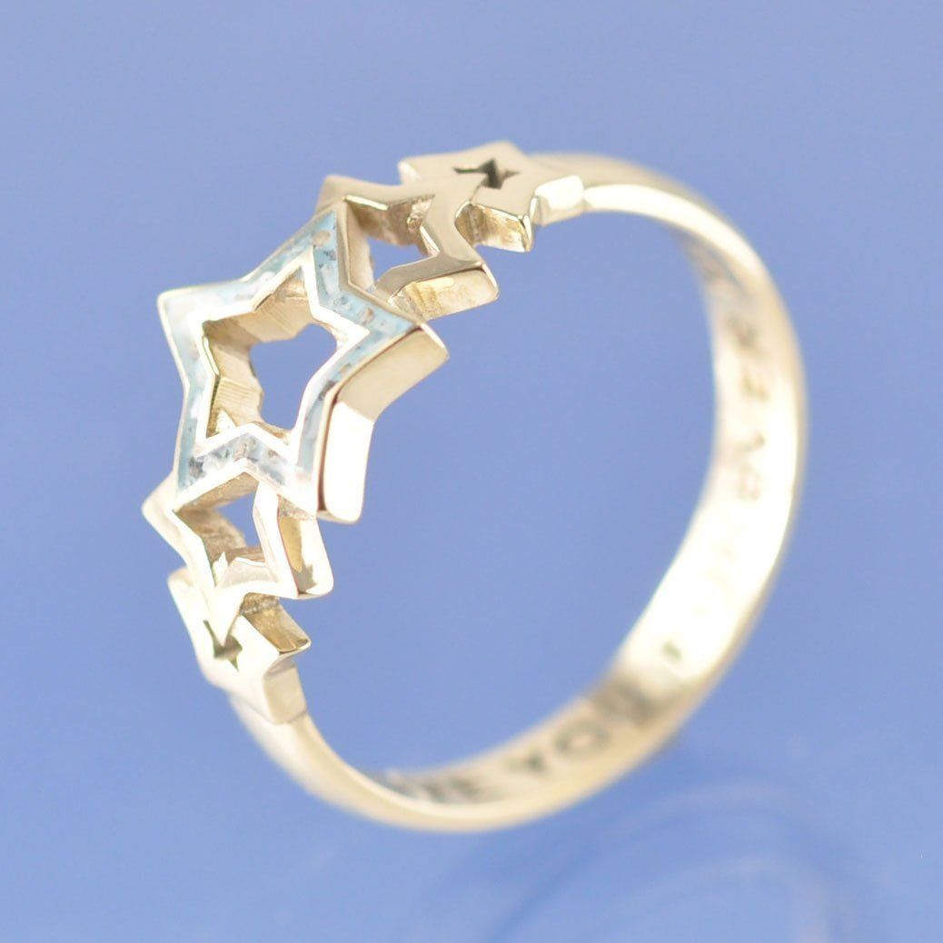 Cremation Ash Resin Entwined Stars Ring