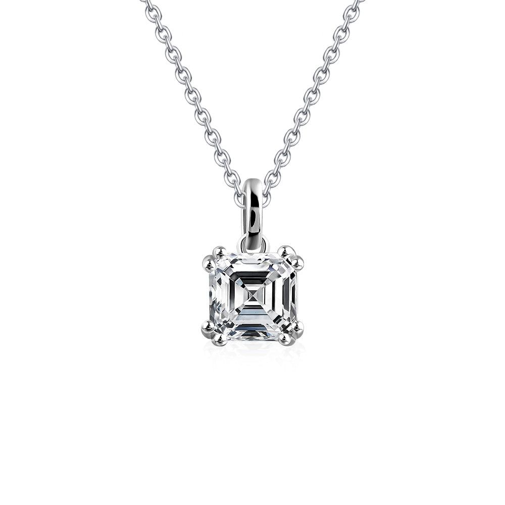 Wedding Ring Kuwait  1.00ct Moissanite Pendant, 925 Sterling Silver