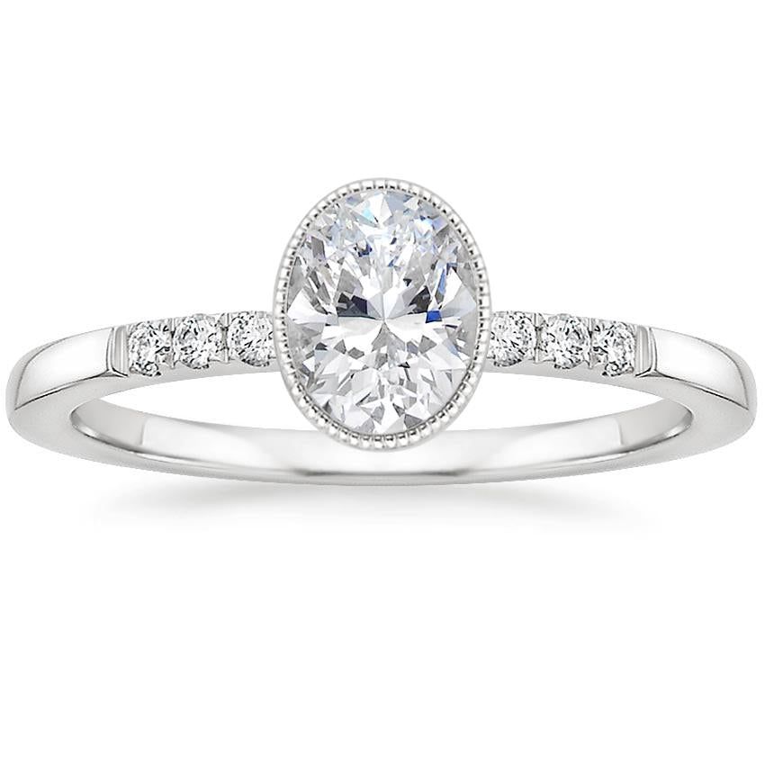 Best Engagement Rings Nz  Vintage Oval Cut Moissanite Engagement Ring