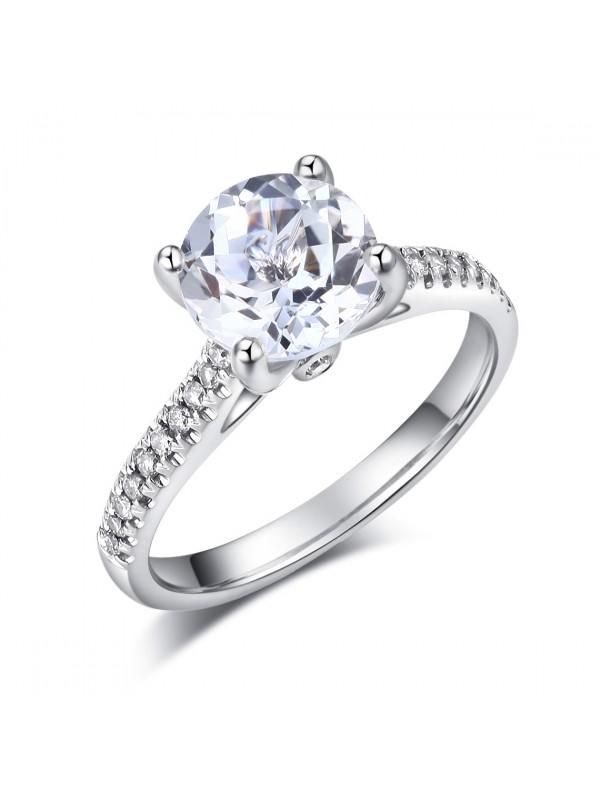 Diamond Wedding Rings Australia  2.00ct White Topaz and Diamond Enagagement Ring, Vintage Inspired, Available in All Metals