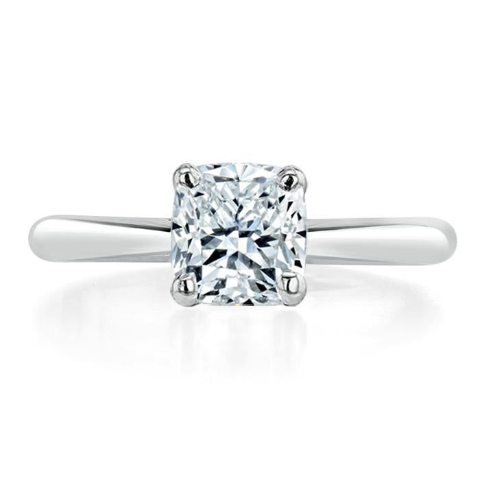 Wedding Jewellery Australia  Cushion Cut Moissanite Engagement Ring, Classic Style