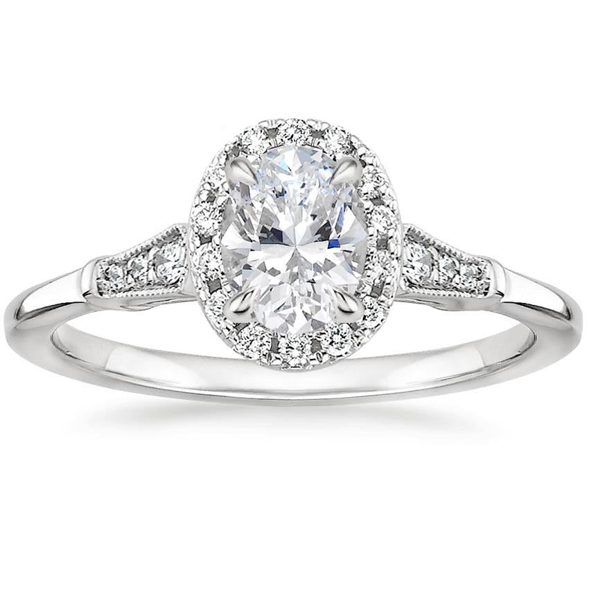 Best Engagement Rings Nz  Vintage Oval Cut Moissanite Engagement Ring