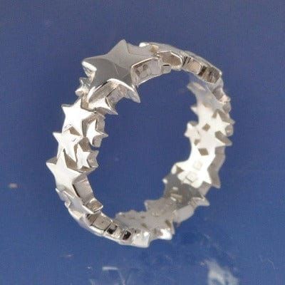 Cremation Ash Star Shining Ring