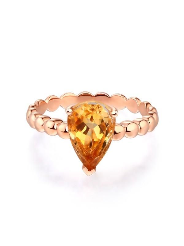 Wedding Ring Price In Saudi Arabia  1.60ct Pear Cut Citrine Engagement Ring, Available in All Metals