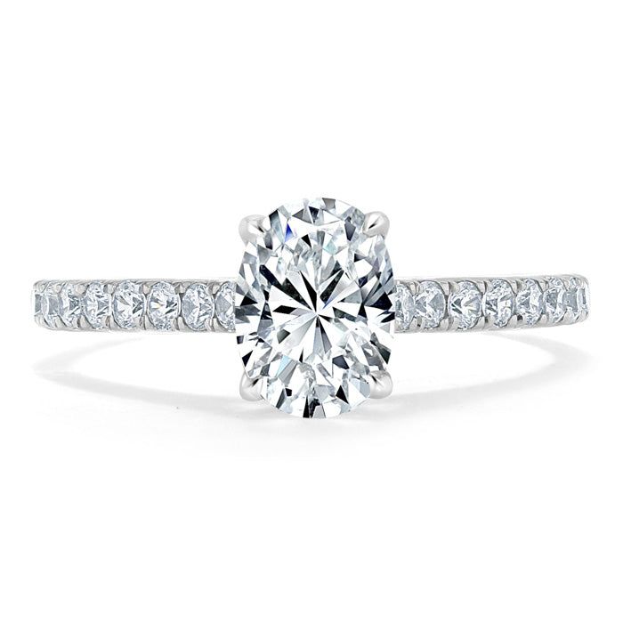 Proposal Ring Price Singapore  Oval Cut Moissanite Engagement Ring, Classic Style