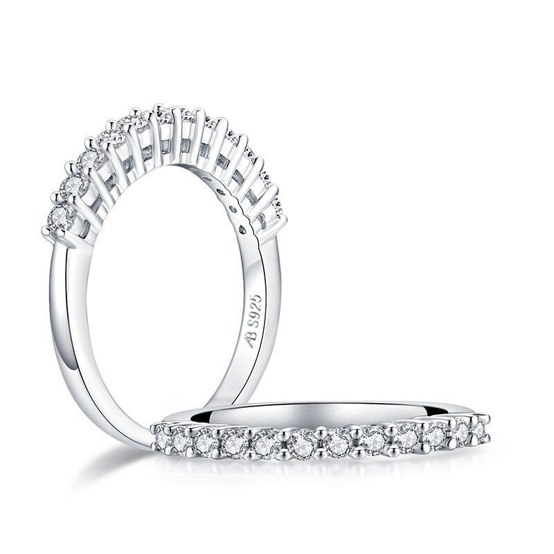 Silicone Wedding Rings Australia  0.50ct Diamond Wedding Band, Half Eternity Ring, 925 Sterling Silver