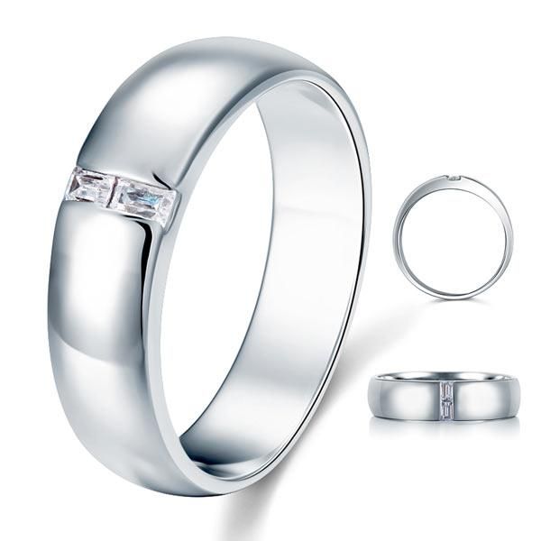 Gold Wedding Ring In Saudi Arabia  0.10ct Men's Contemporary Wedding Band Set In Solid Sterling Silver 925