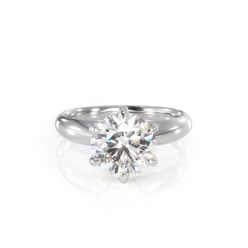 Diamond Band Ring Nz  Round Cut Moissanite Engagement Ring, Classic Design