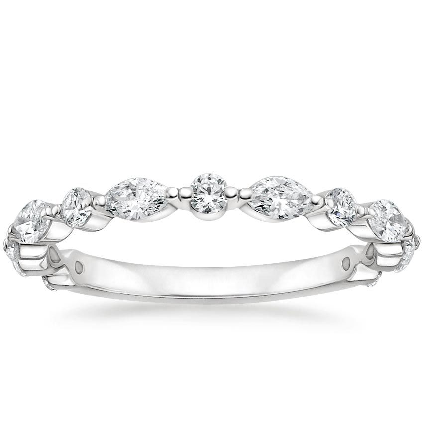 Average Engagement Ring Price Australia  0.25ct Vintage Style Wedding Band, Delicate Half Eternity Ring