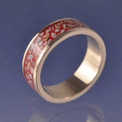 Cremation Ash Ring. 8mm Channel Set