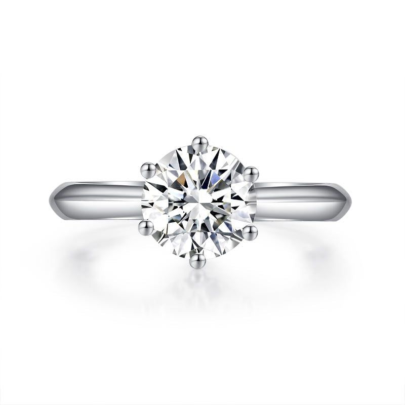 Non Traditional Engagement Rings Australia  1.50ct Moissanite Diamond Solitaire Engagement Ring, 925 Sterling Silver