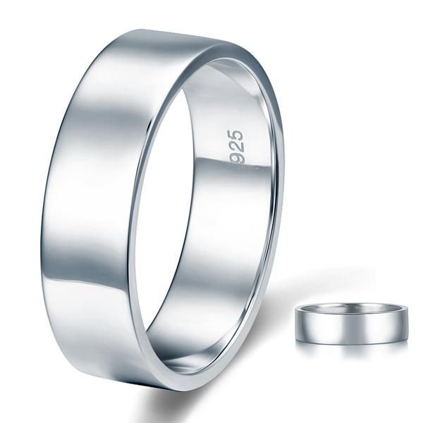 Gold Wedding Ring Price In Kuwait  Men's Contemporary Wedding Band Set In Solid Sterling Silver 925