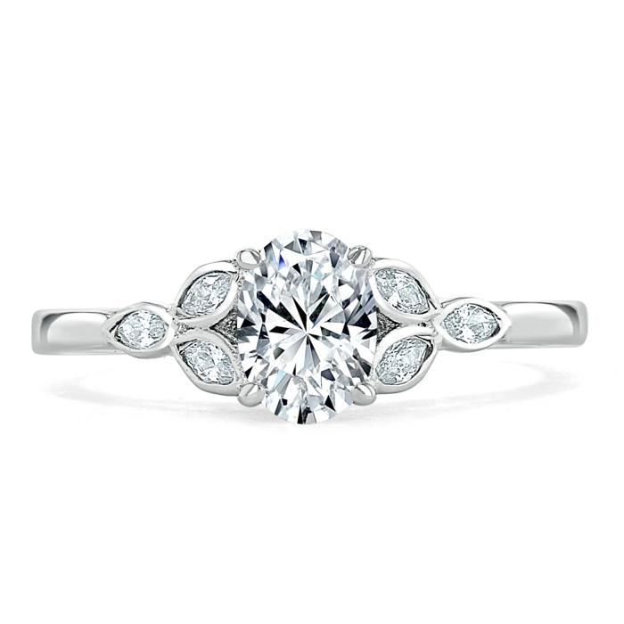 Customised Wedding Ring Singapore  Oval Cut Moissanite Engagement Ring, Vintage Style