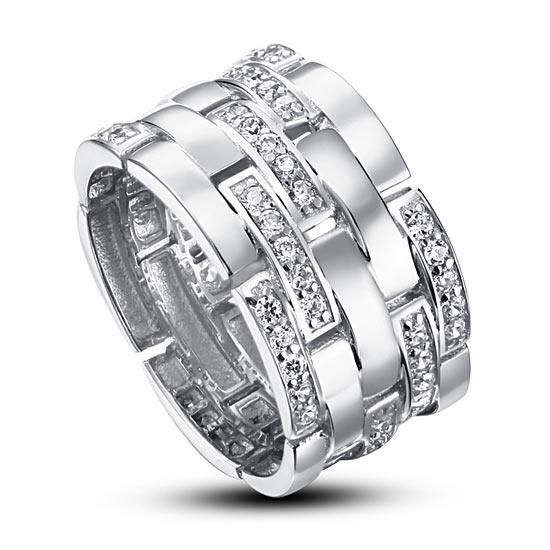 Cost Of Wedding In Singapore  Engagement Rings Christchurch Nz  0.70ct Contemporary Full Eternity Thick Band, 925 Sterling Silver