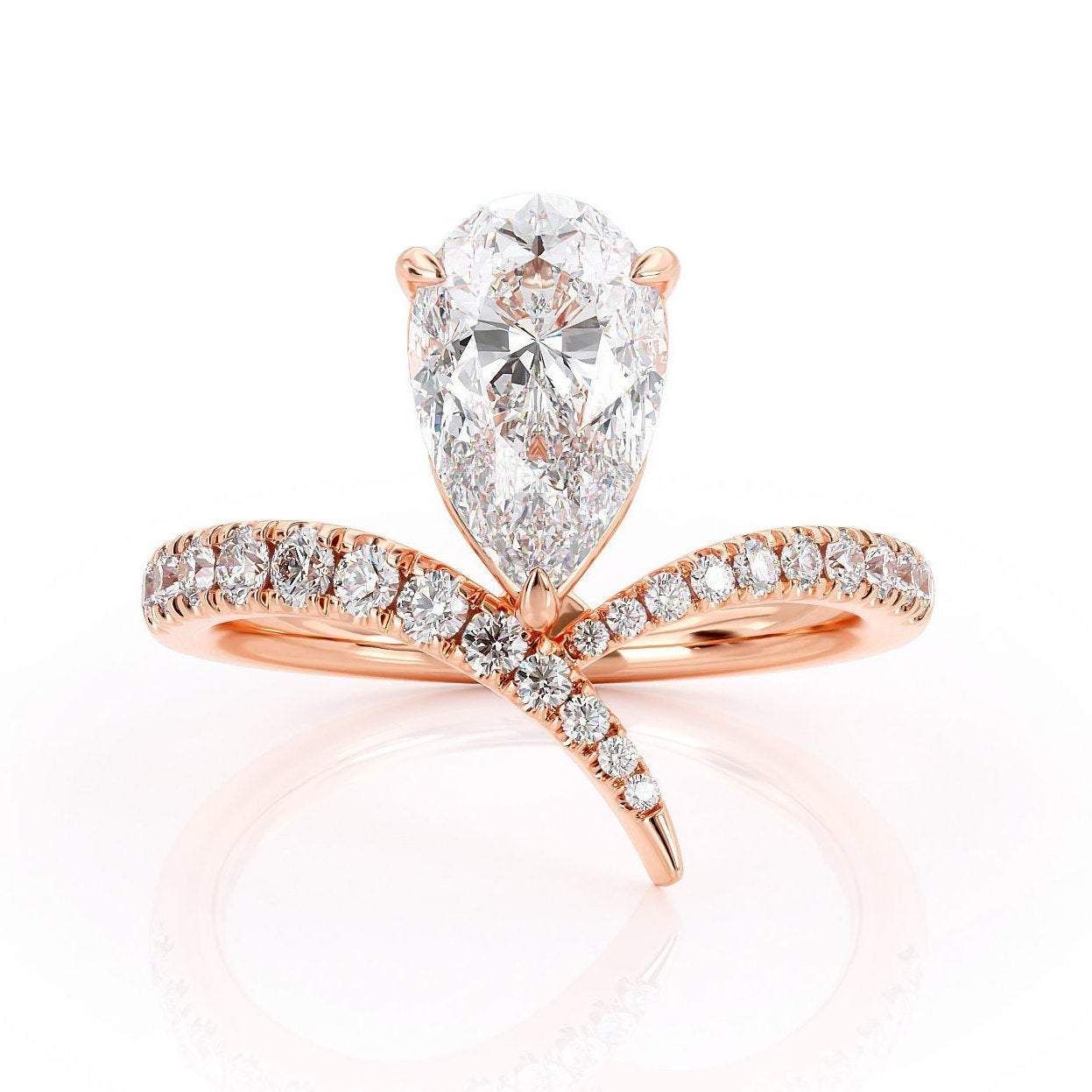 Wedding Live Bands Singapore  1.75ct Pear Cut Moissanite Engagement Ring, Vintage Boho Design