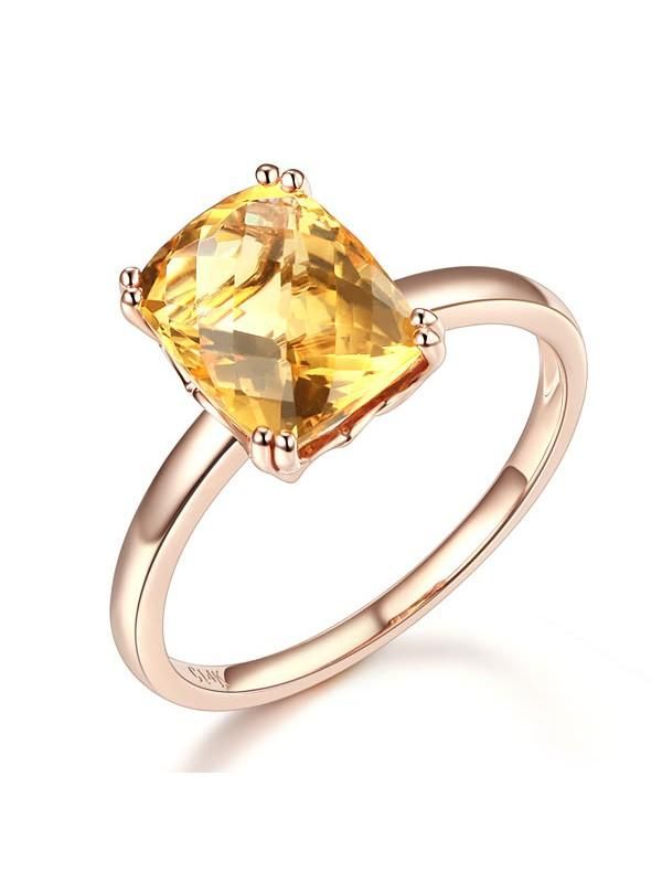 Mens Engagement Rings Nz  3.10ct Cushion Cut Citrine Engagement Ring, Available in All Metals