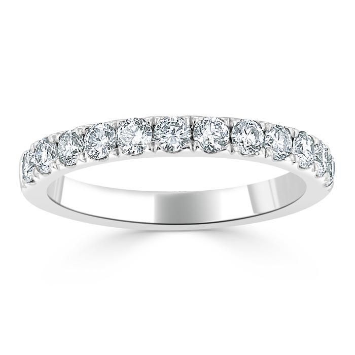 Male Engagement Rings Australia  0.85ct Wedding Band, Delicate Half Eternity Ring, 2.50mm Wide