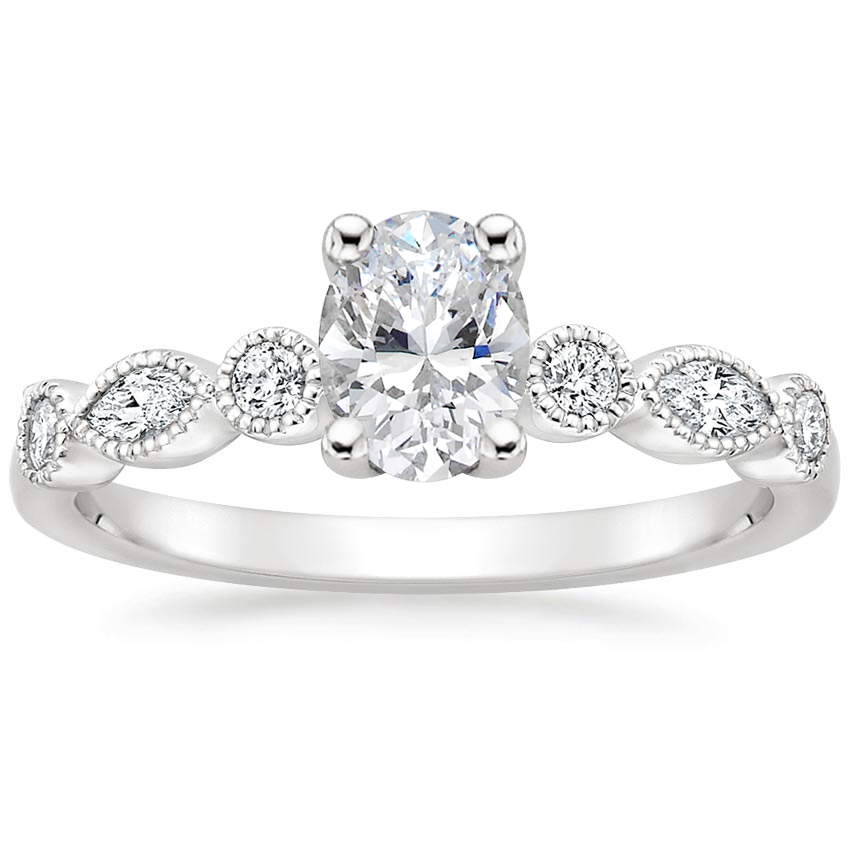 Best Engagement Rings Nz  Vintage Oval Cut Moissanite Engagement Ring