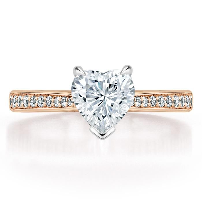 Engagement Rings Qatar  Heart Cut Moissanite Engagement Ring, Classic Style