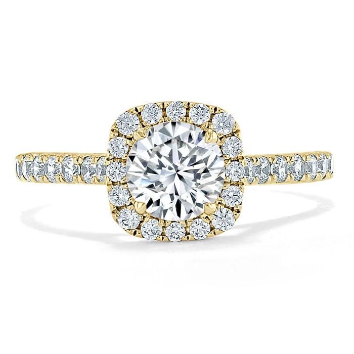 Custom Wedding Rings Adelaide  Lab-Diamond, Round Cut Halo Engagement Ring, Tiffany Style