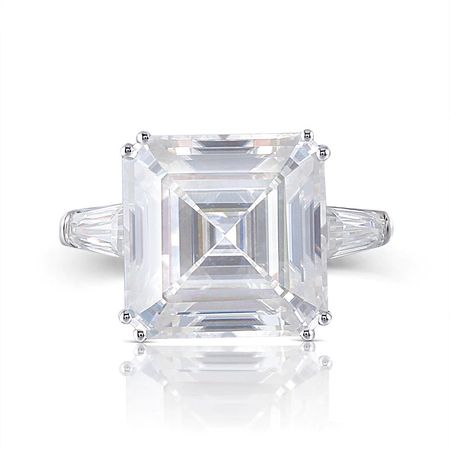 Mens Wedding Ring Perth  8.00ct Asscher Cut Moissanite, Classic Engagement Ring