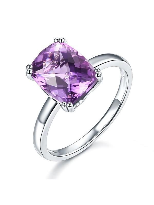 Mens Engagement Rings Nz  3.20ct Cushion Cut Amethyst Engagement Ring, Available in All Metals