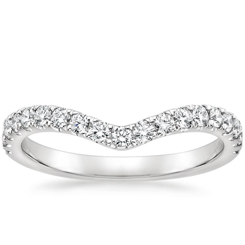 Average Engagement Ring Price Australia  0.25ct Wedding Band, Delicate Half Eternity Ring, Wish Bone Design