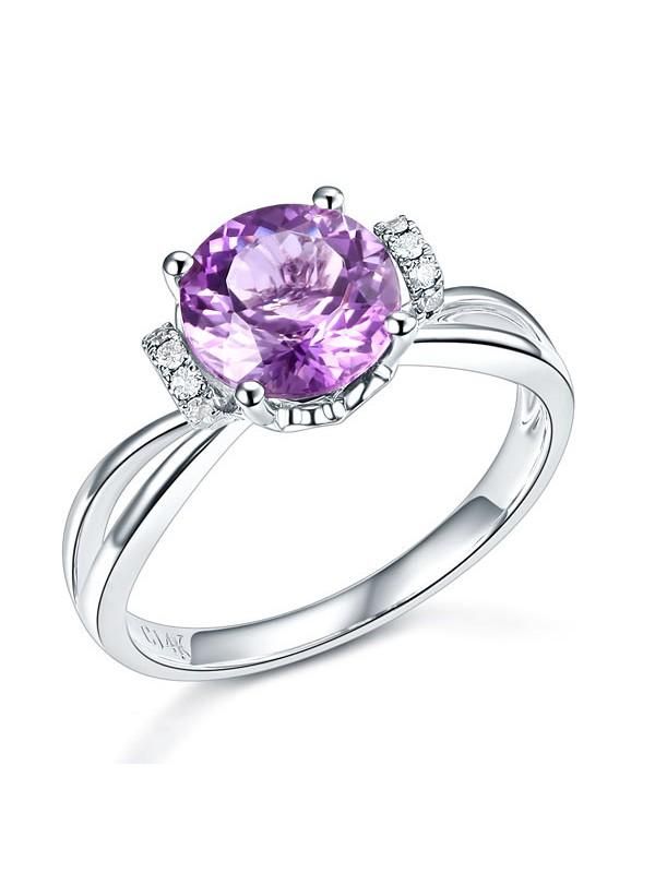 Wedding Live Bands Singapore  1.80ct Round Cut Amethyst Engagement Ring, Available in All Metals