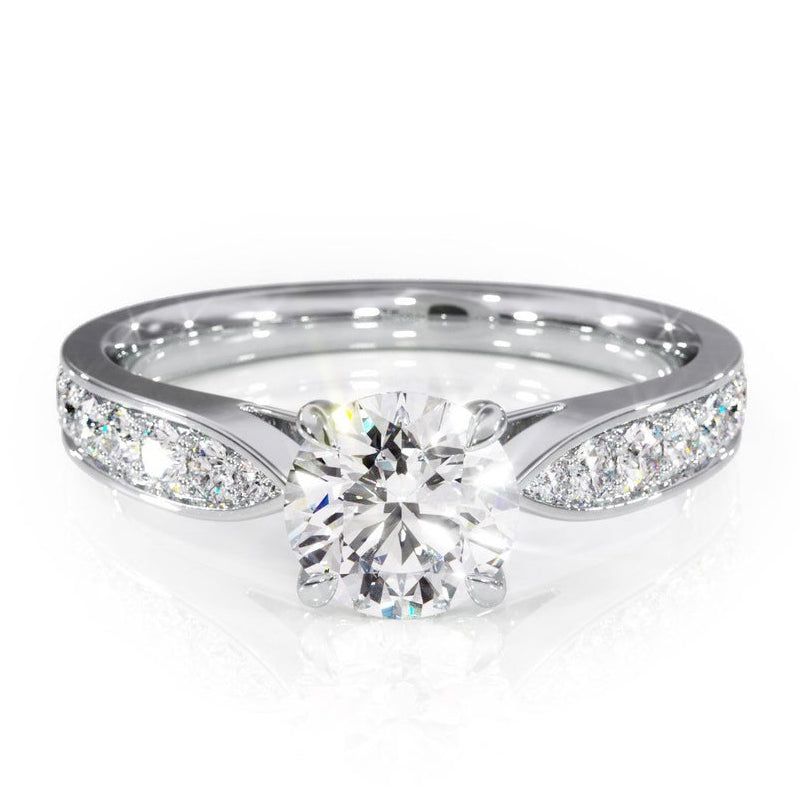 Cheap Wedding Rings Singapore  Round Cut Moissanite Engagement Ring