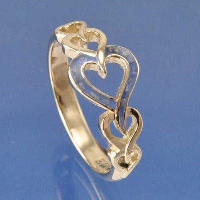 Cremation Ash Ring - Resin Entwined Hearts