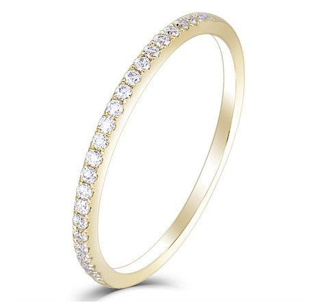 Average Cost Engagement Ring Australia  0.20ct Wedding Band, Delicate Half Eternity Ring