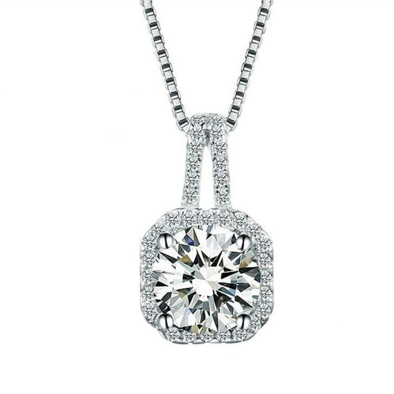 Male Engagement Rings Australia  0.80ct Round Cut Diamond Halo Pendant, Bridal Halo Diamond Necklace, 925 Silver