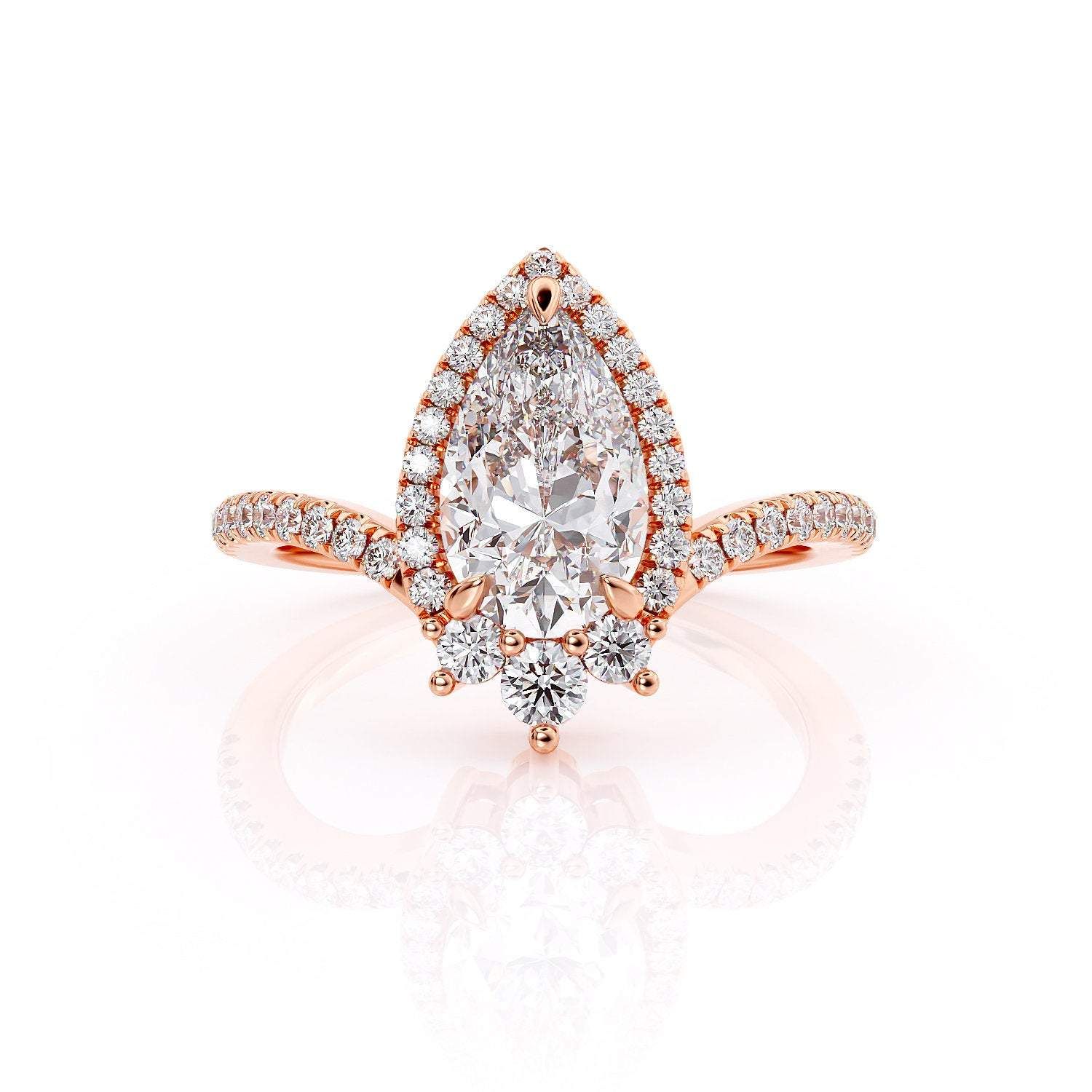 Non Traditional Engagement Rings Australia  1.50ct Pear Cut Moissanite Engagement Ring, Vintage Boho Design