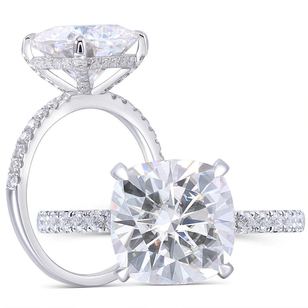 Wedding Jewellery Australia  Cushion Cut Moissanite Engagement Ring