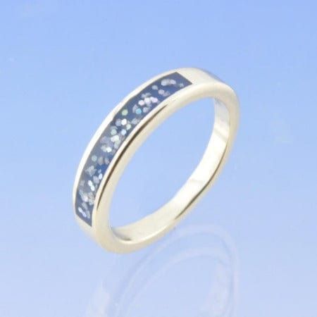 Cremation Ash Ring. Tuscany -3mm Part Channel