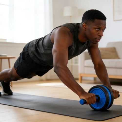 AB Wheel Kit Home Fitness Equipment 5 in 1 Jump Rope Hand Gripper Push up Bar Workout Kit for Body Building