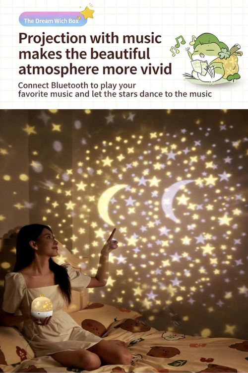 🌙 🌟 🌟 Whimsical Rotating Star Projector & Music Box Transform your child's bedroom into a magical, dreamy galaxy.