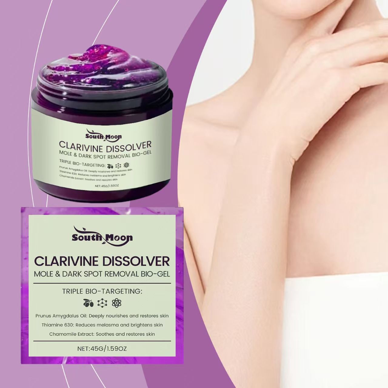 🔥🔥Order today and you will receive 2 bottles of the wart-removing and body soothing moisturizing gel. This is a treatment course. You will see the effect after using it. It is composed of almond oil, hyaluronic acid and chamomile with multiple functions. The texture is light and easy to use. It is refreshing and non-greasy. It is easy to clean and gives no pressure. The 45-gram specification helps to make the skin smooth and bright.