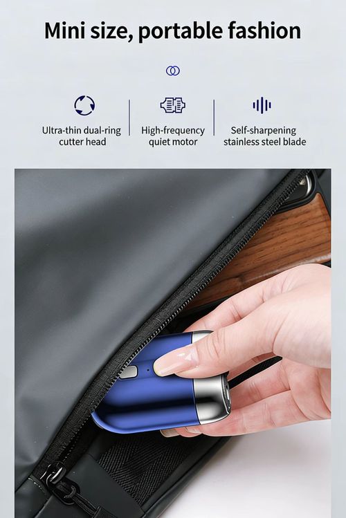 🔥🔥New Magnetic Dual-head Electric Shaver | Mini, Waterproof & Rechargeable for Travel