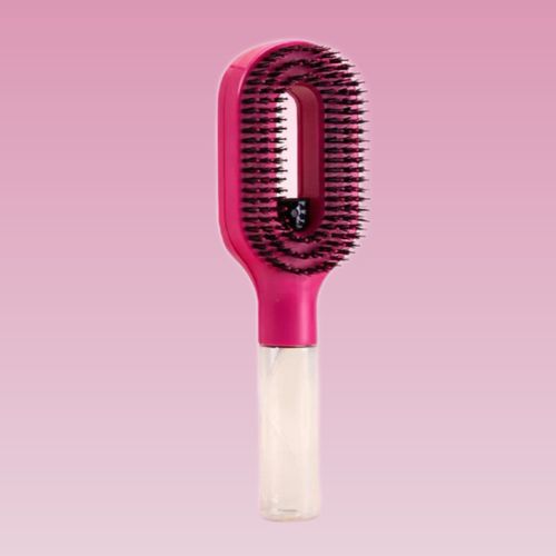 Spray Hair Brush, 2-in-1 Anti-Frizz Detangling Comb with Water Spray for Curly & Straight Hair, Fluffy Styling Tool for Ghanaian Hair Care